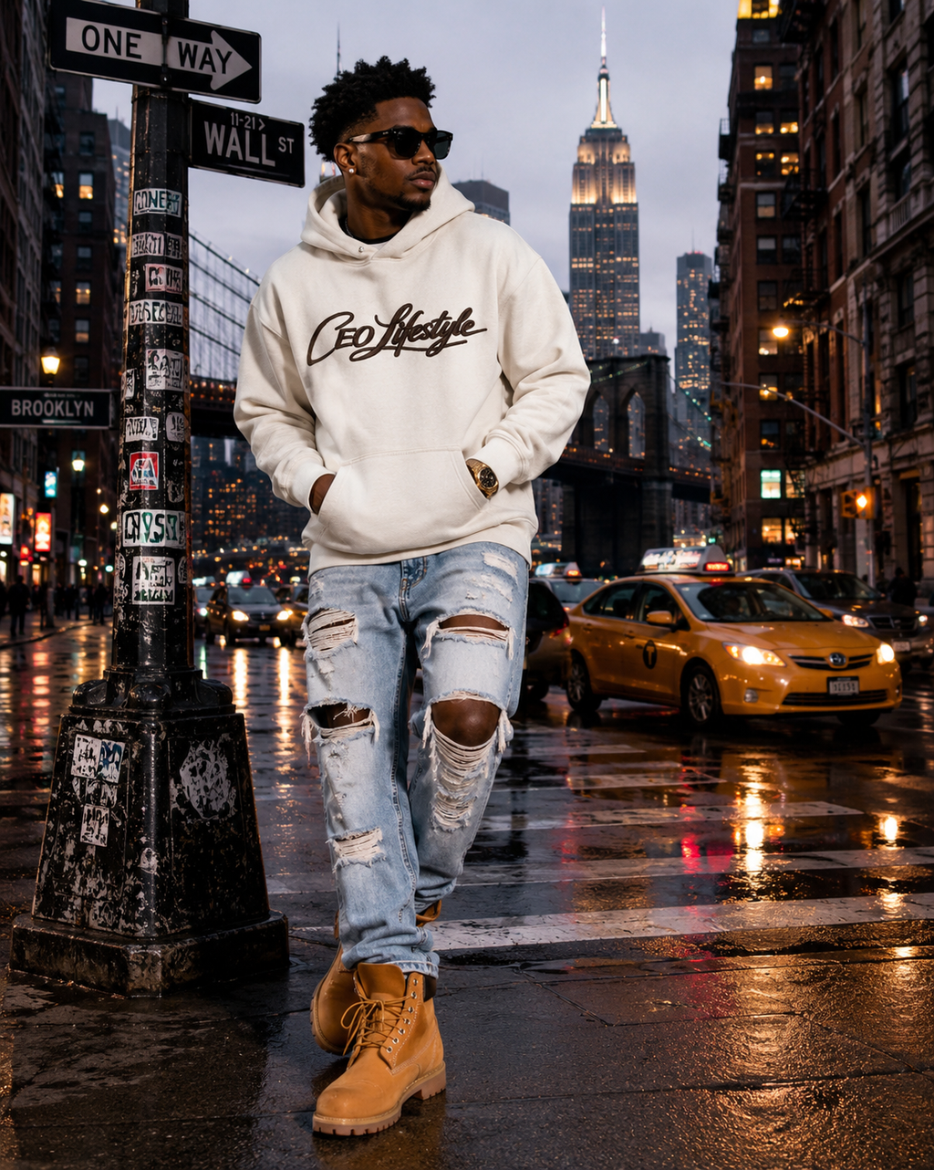 CEO LIFESTYLE CREAM HOODIE